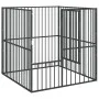 Corralito para perros con 4 paneles acero galvanizado negro de , Casetas para perros - Ref: Foro24-172210, Precio: 97,10 €, D...