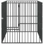 Corralito para perros con 4 paneles acero galvanizado negro de , Casetas para perros - Ref: Foro24-172210, Precio: 97,10 €, D...