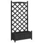 Jardinera con enrejado madera maciza de abeto negro