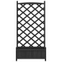 Jardinera con enrejado madera maciza de abeto negro
