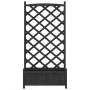 Planter with solid black fir wood trellis by , Pots and planters - Ref: Foro24-365490, Price: 87,31 €, Discount: %