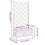 Pflanzgefäß mit Gitter aus massivem schwarzem Tannenholz von , Töpfe und Pflanzgefäße - Ref: Foro24-365490, Preis: 111,82 €, ...