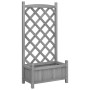 Planter with solid gray fir wood trellis by , Pots and planters - Ref: Foro24-365486, Price: 74,11 €, Discount: %
