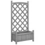 Planter with solid gray fir wood trellis by , Pots and planters - Ref: Foro24-365486, Price: 70,97 €, Discount: %