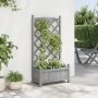 Planter with solid gray fir wood trellis by , Pots and planters - Ref: Foro24-365486, Price: 70,97 €, Discount: %