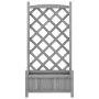 Planter with solid gray fir wood trellis by , Pots and planters - Ref: Foro24-365486, Price: 74,11 €, Discount: %