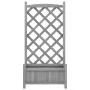 Planter with solid gray fir wood trellis by , Pots and planters - Ref: Foro24-365486, Price: 70,97 €, Discount: %