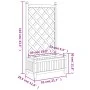 Planter with solid gray fir wood trellis by , Pots and planters - Ref: Foro24-365486, Price: 70,97 €, Discount: %