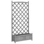 Planter with solid gray fir wood trellis by , Pots and planters - Ref: Foro24-365492, Price: 127,45 €, Discount: %