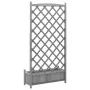 Planter with solid gray fir wood trellis by , Pots and planters - Ref: Foro24-365492, Price: 127,45 €, Discount: %