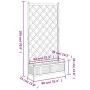 Pflanzgefäß mit Gitter aus massivem grauem Tannenholz von , Töpfe und Pflanzgefäße - Ref: Foro24-365492, Preis: 127,45 €, Rab...
