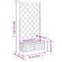 Pflanzgefäß mit Gitter aus massivem grauem Tannenholz von , Töpfe und Pflanzgefäße - Ref: Foro24-365492, Preis: 157,00 €, Rab...