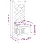 Planter with solid black fir wood trellis by , Pots and planters - Ref: Foro24-365484, Price: 66,33 €, Discount: %