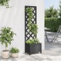 Planter with solid black fir wood trellis by , Pots and planters - Ref: Foro24-365478, Price: 53,89 €, Discount: %