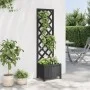 Planter with solid black fir wood trellis by , Pots and planters - Ref: Foro24-365478, Price: 59,53 €, Discount: %