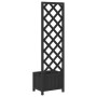 Planter with solid black fir wood trellis by , Pots and planters - Ref: Foro24-365478, Price: 53,89 €, Discount: %