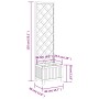 Pflanzgefäß mit Gitter aus massivem schwarzem Tannenholz von , Töpfe und Pflanzgefäße - Ref: Foro24-365478, Preis: 53,89 €, R...