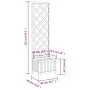 Planter with solid black fir wood trellis by , Pots and planters - Ref: Foro24-365478, Price: 59,53 €, Discount: %