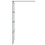 Mampara de ducha vidrio ESG esmerilado negro 115x195 cm de , Paredes y mamparas de ducha - Ref: Foro24-152133, Precio: 195,67...