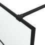 Mampara de ducha vidrio ESG esmerilado negro 115x195 cm