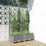 Planter with trellis PP light gray 80x40x121.5 cm by , Pots and planters - Ref: Foro24-153271, Price: 70,59 €, Discount: %