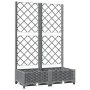 Planter with trellis PP light gray 80x40x121.5 cm by , Pots and planters - Ref: Foro24-153271, Price: 70,59 €, Discount: %