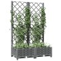 Pflanzgefäß mit Gitter PP hellgrau 80x40x121,5 cm von , Töpfe und Pflanzgefäße - Ref: Foro24-153271, Preis: 72,87 €, Rabatt: %