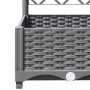 Planter with trellis PP light gray 80x40x121.5 cm by , Pots and planters - Ref: Foro24-153271, Price: 66,33 €, Discount: %