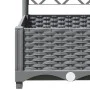 Planter with trellis PP light gray 80x40x121.5 cm by , Pots and planters - Ref: Foro24-153271, Price: 70,59 €, Discount: %
