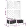 Planter with trellis PP light gray 80x40x121.5 cm by , Pots and planters - Ref: Foro24-153271, Price: 70,59 €, Discount: %