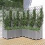 Planter with trellis PP light gray 120x120x136 cm by , Pots and planters - Ref: Foro24-153278, Price: 164,81 €, Discount: %