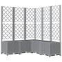 Planter with trellis PP light gray 120x120x136 cm by , Pots and planters - Ref: Foro24-153278, Price: 164,81 €, Discount: %