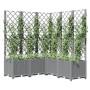 Planter with trellis PP light gray 120x120x136 cm by , Pots and planters - Ref: Foro24-153278, Price: 164,81 €, Discount: %