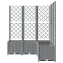 Planter with trellis PP light gray 120x120x136 cm by , Pots and planters - Ref: Foro24-153278, Price: 164,81 €, Discount: %