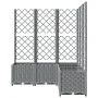 Planter with trellis PP light gray 120x120x136 cm by , Pots and planters - Ref: Foro24-153278, Price: 180,97 €, Discount: %