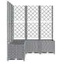 Planter with trellis PP light gray 120x120x136 cm by , Pots and planters - Ref: Foro24-153278, Price: 164,81 €, Discount: %