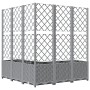 Planter with trellis PP light gray 120x120x136 cm by , Pots and planters - Ref: Foro24-153278, Price: 164,81 €, Discount: %