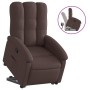 Sillón reclinable elevable tela marrón oscuro de , Sillones - Ref: Foro24-3204097, Precio: 261,35 €