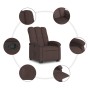 Sillón reclinable elevable tela marrón oscuro de , Sillones - Ref: Foro24-3204097, Precio: 261,35 €
