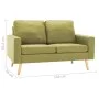 2 seater green fabric sofa by , Sofas - Ref: Foro24-288708, Price: 283,38 €, Discount: %