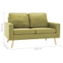 2-Sitzer-Sofa aus grünem Stoff von , Sofas - Ref: Foro24-288708, Preis: 288,72 €, Rabatt: %