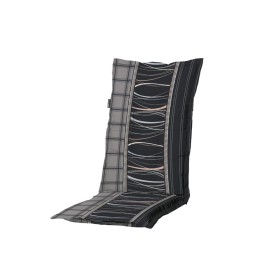 Madison Cojín de silla con respaldo alto Lines gris 123x50 cm