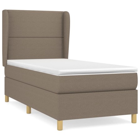 Box spring bed with taupe gray fabric mattress 80x200 cm by , Beds and slatted bases - Ref: Foro24-3128401, Price: 345,08 €, ...