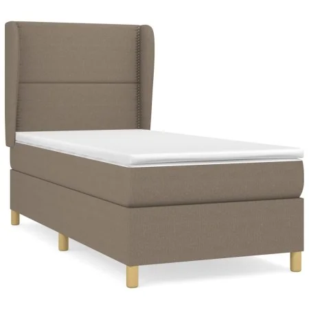 Box spring bed with taupe gray fabric mattress 80x200 cm by , Beds and slatted bases - Ref: Foro24-3128401, Price: 338,75 €, ...