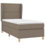 Box spring bed with taupe gray fabric mattress 80x200 cm by , Beds and slatted bases - Ref: Foro24-3128401, Price: 345,08 €, ...