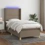 Box spring bed with mattress and taupe gray LED lights 80x200 cm by , Beds and slatted bases - Ref: Foro24-3138753, Price: 34...