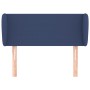 Cabecero de tela azul 83x23x78/88 cm