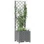 Pflanzgefäß mit Gitter PP hellgrau 40x40x136 cm von , Töpfe und Pflanzgefäße - Ref: Foro24-153270, Preis: 63,53 €, Rabatt: %