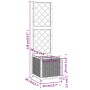 Pflanzgefäß mit Gitter PP hellgrau 40x40x136 cm von , Töpfe und Pflanzgefäße - Ref: Foro24-153270, Preis: 63,60 €, Rabatt: %