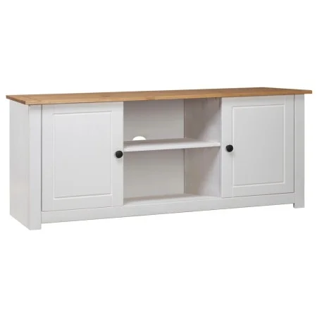 Mueble para TV madera de pino estilo Panamá blanco 120x40x50 cm de vidaXL, Muebles TV - Ref: Foro24-282672, Precio: 175,97 €,...
